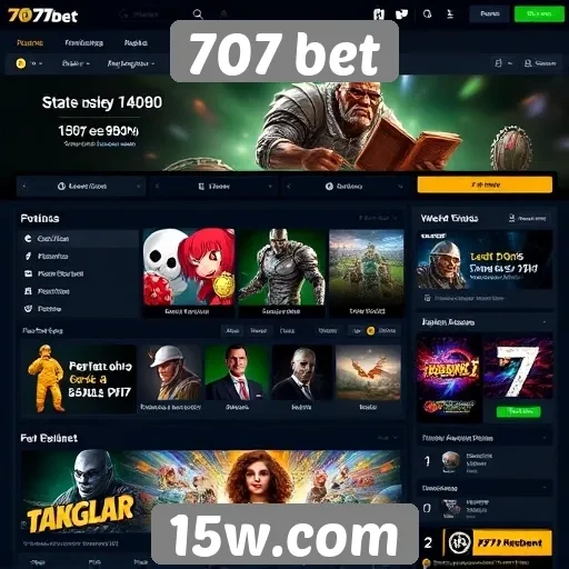 Destaques das funcionalidades no site 707 bet
